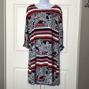 EST. 1946 Paisley Print Tunic Boho Dress XL (0001)